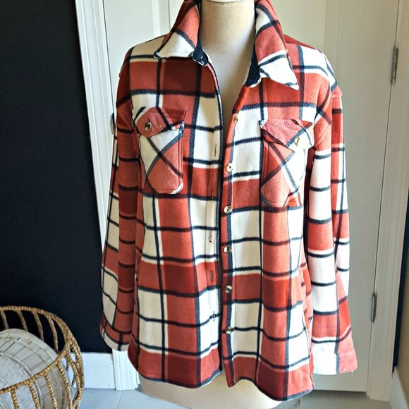 NWOT! PLUSH FLANNEL Sherpa LINED SHACKET SZ XL - Picture 1 of 7